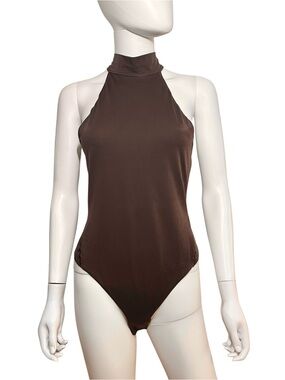 Lululemon - Sleek High Neck Brown Bodysuit